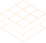 Stylized icon of three stacked, gridded, orange platforms or layers.