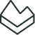 A minimalist line art icon depicting an abstract, angular geometric shape with a folded appearance.